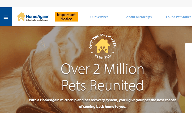 HomeAgain Pet ID Recovery Service