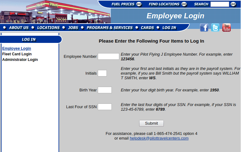 Pilot Flying Employee Login
