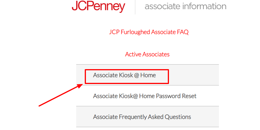 Jcpassociatekiosk login