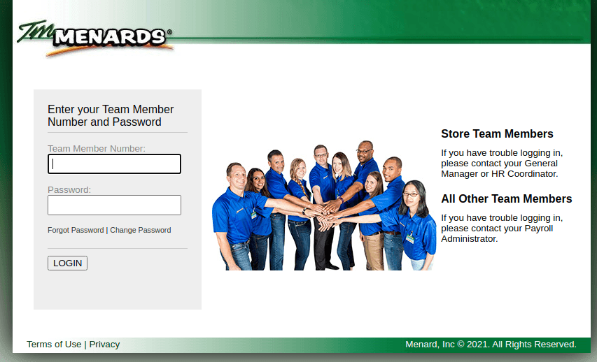 TM Menards Login