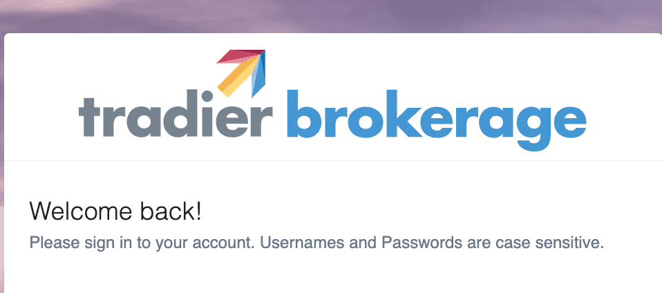 Tradier Brokerage Login tips