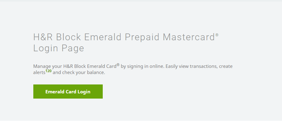 Emerald-Card-Login-Page-H-R-Block Logo