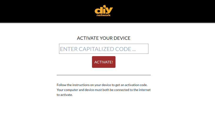 Activate DIY Network GO