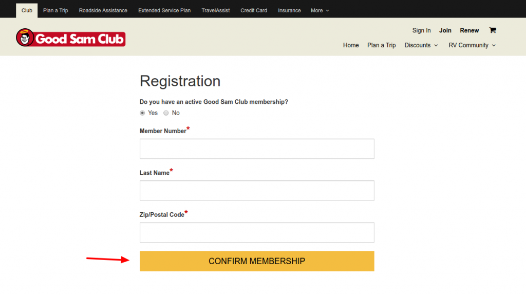 How To Register Your Good Sam Club