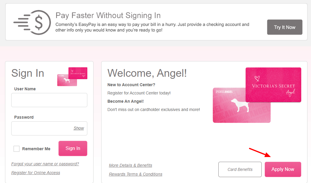 Victoria s Secret Angel Credit Card Apply