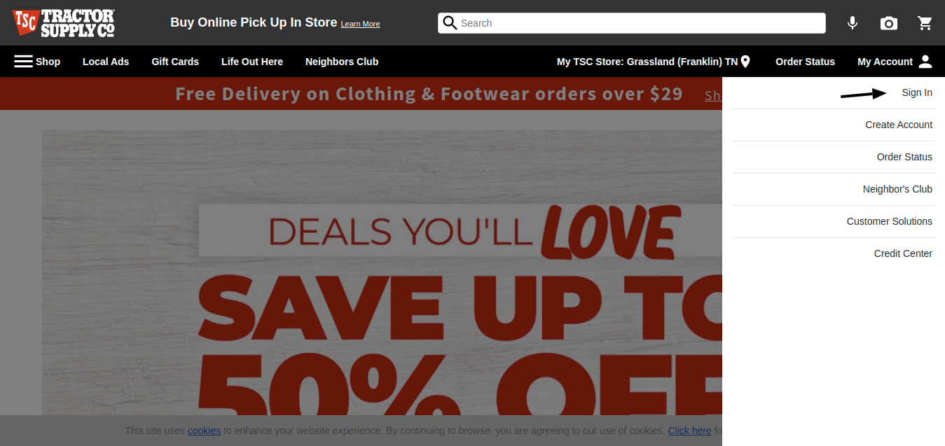 Www mytscstore Access To Tractor Supply Co Account