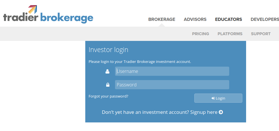 Brokerage tradier user login Steps To Access Tradier Brokerage 