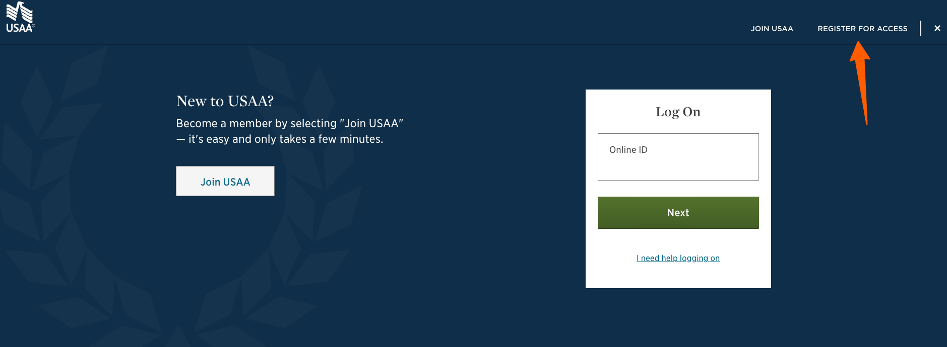Register for USAA login account
